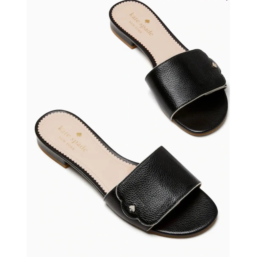 Kate Spade Ginger Black Leather Mule